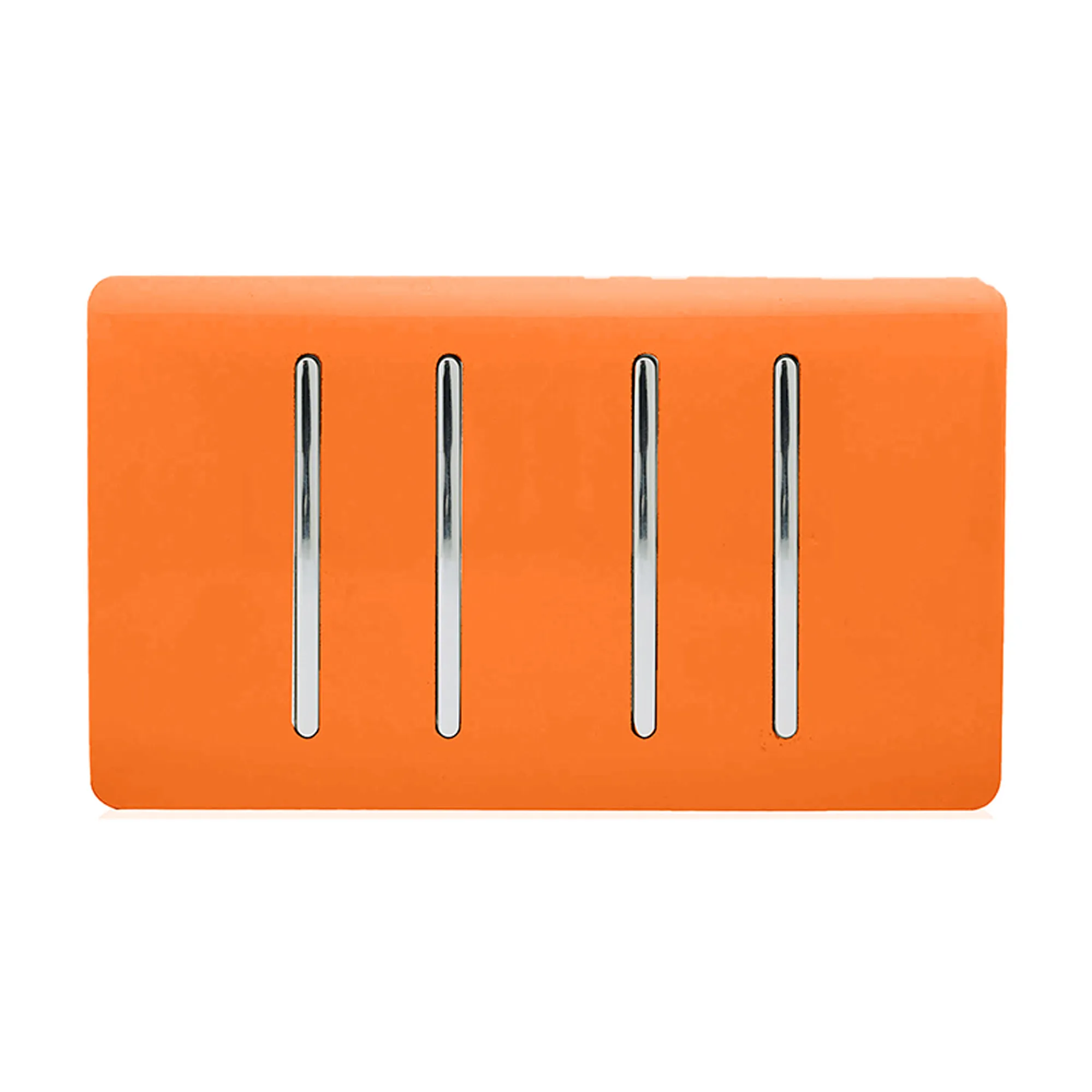 ART-SS44OR  4 Gang 2 Way 10 Amp Rocker Twin Plate Orange
